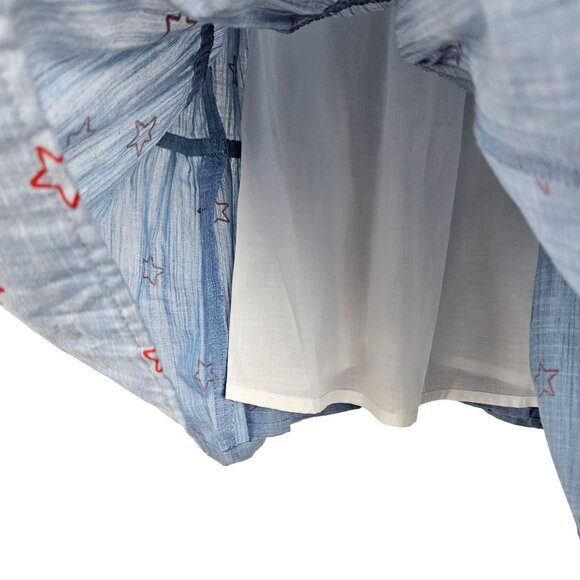 Cat & Jack Girls Blue Star Print Patriotic Sundress M (7/8) Sleeveless Party - Picture 6 of 10